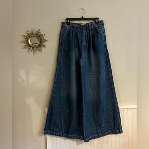We The Free Blue Flare & Wide Leg Jeans